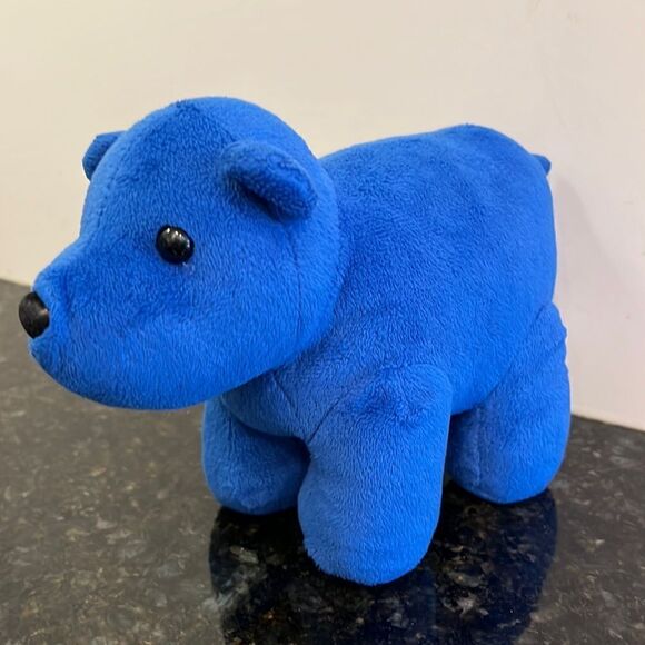 The Manhattan Toy Co Jellybeans Berry Bear Blue Stuffy. Size 8” - Picture 1 of 9